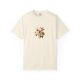 Tropical Floral Bouquet T-Shirt | Bird of Paradise, Orchid, Sunflower