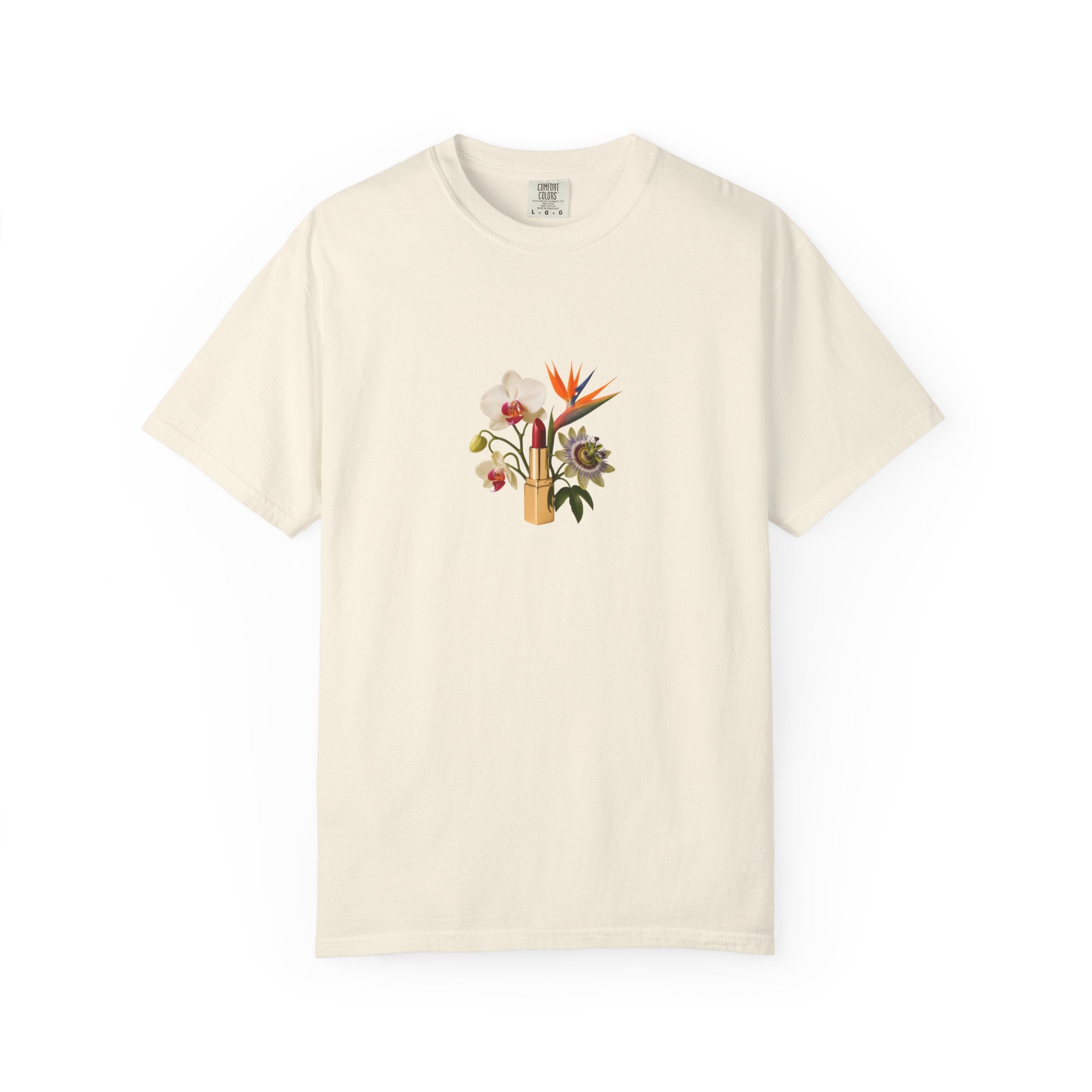 Tropical Floral Bouquet T-Shirt | Bird of Paradise, Orchid, Sunflower