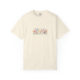 Wildflower Meadow watercolor floral design T-shirt | botanical garden tee