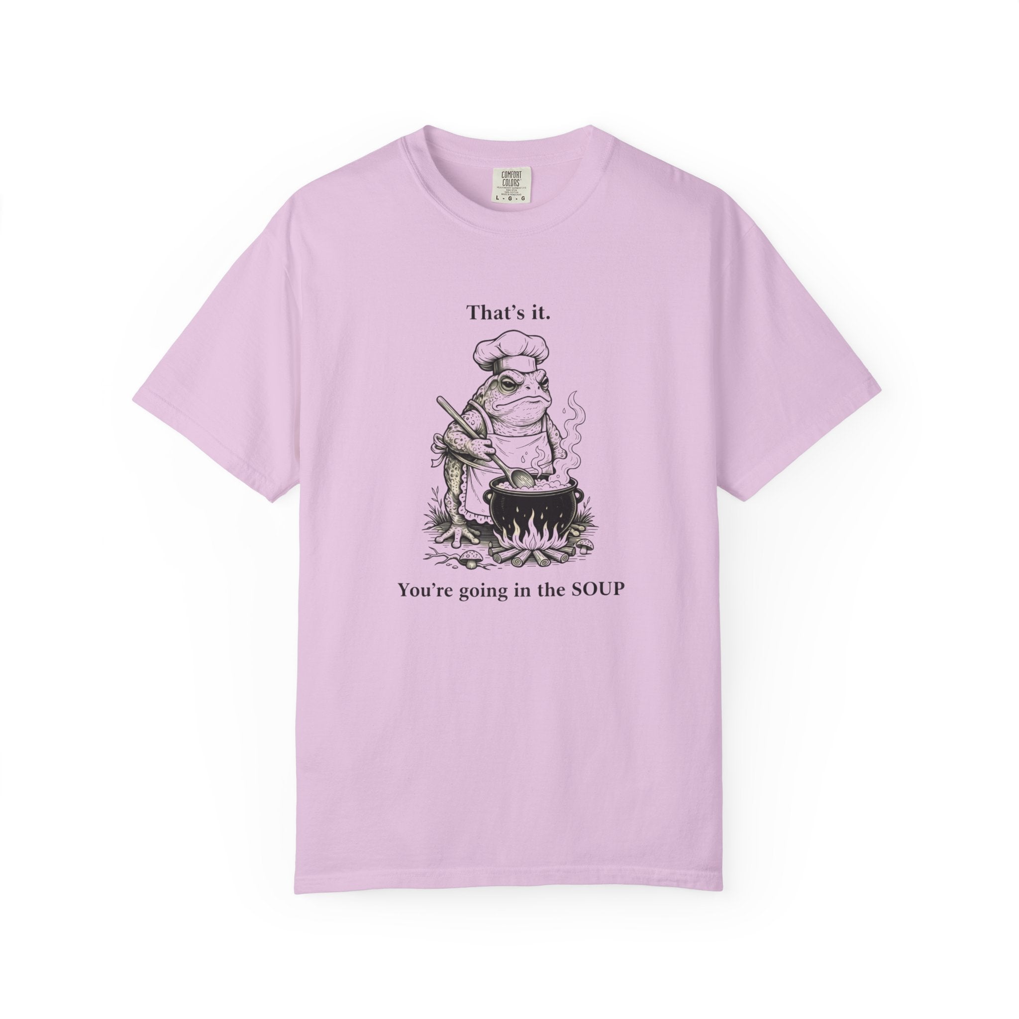 Funny Chef Frog Soup T-shirt | Toad Cooking Quote Tee