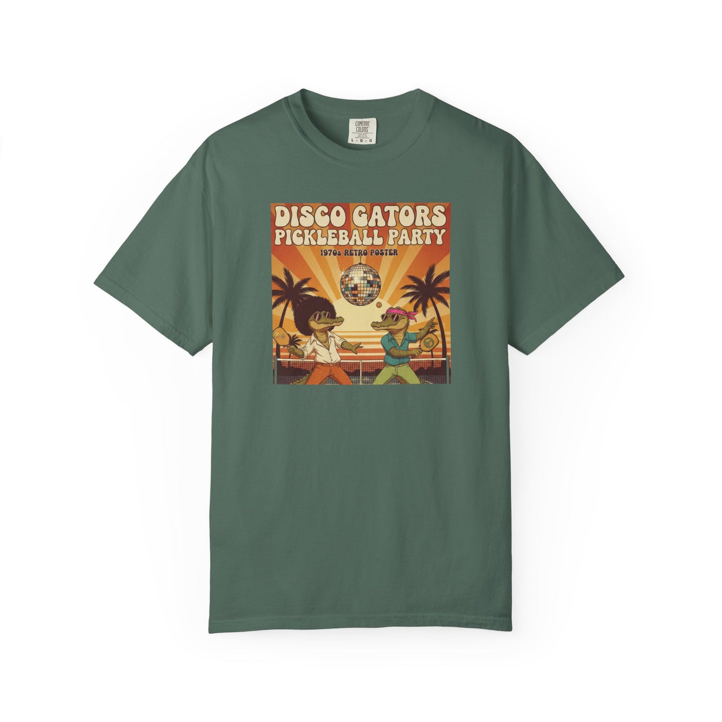Disco Gators Pickleball Party T-shirt | Retro Beach Players, Let's Get Picklin'