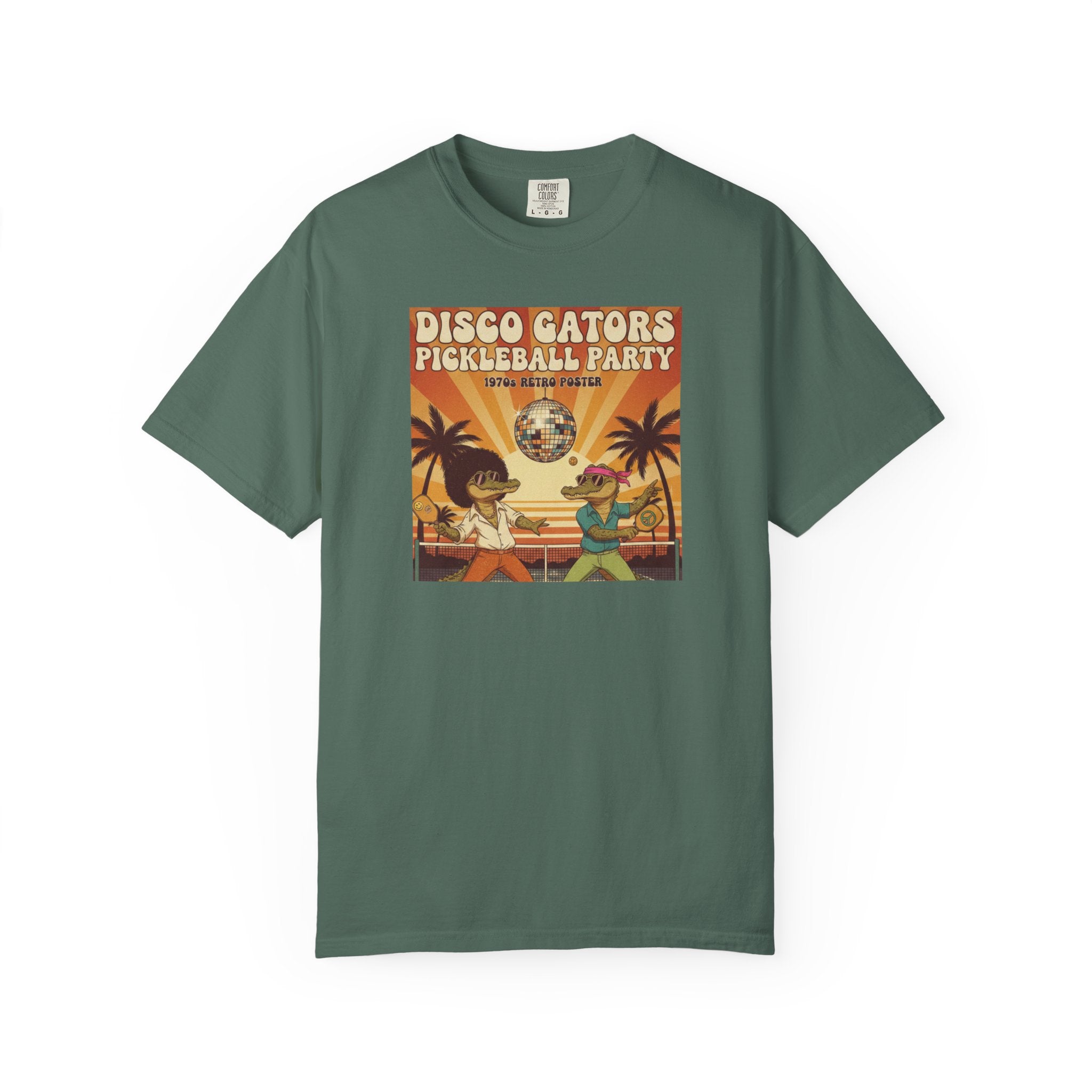 Disco Gators Pickleball Party T-shirt | Retro Beach Players, Let's Get Picklin'