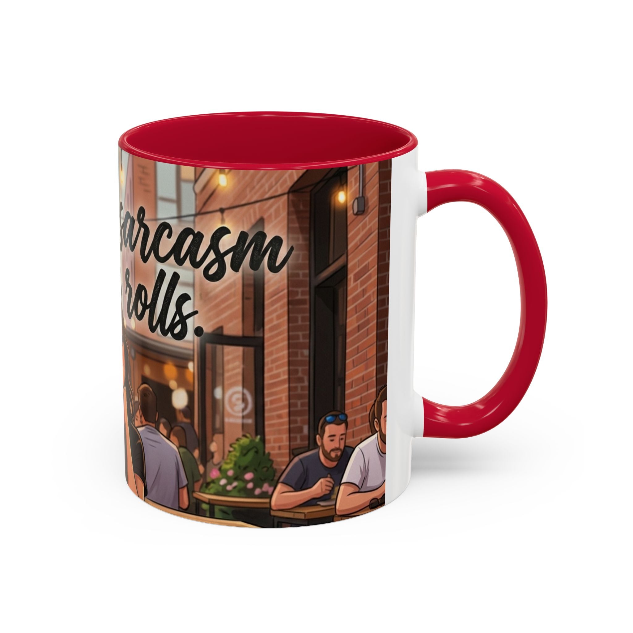 Sarcastic Girl Illustration Mug | 11oz or 15oz Colorful Ceramic