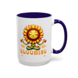 Blooming Sunflower Mug | Yoga Meditating Sunflower Ceramic Mug