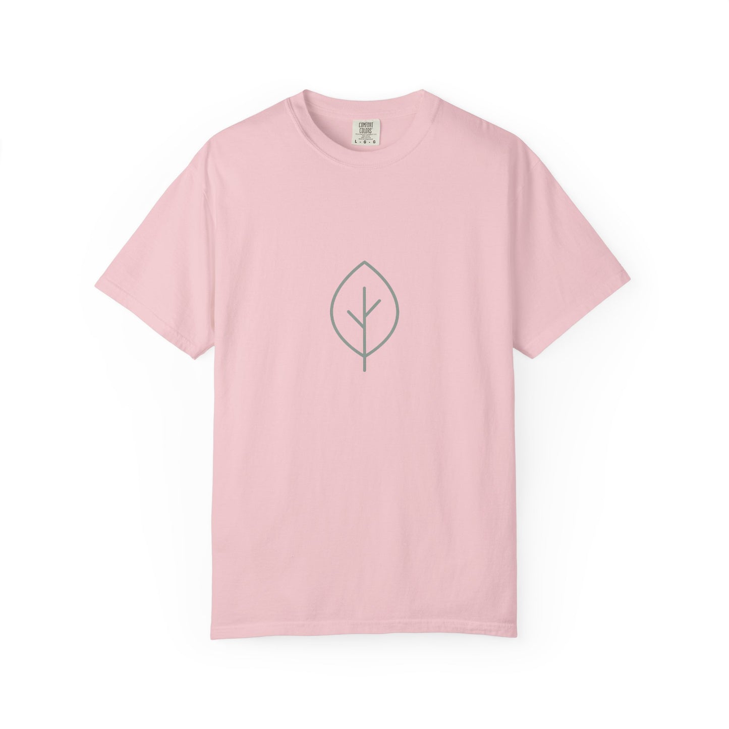 Minimal Green Leaf icon T-Shirt | Eco Nature Graphic Tee