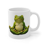 Meditating Frog Mug | Yoga Zen Frog Ceramic Coffee Mug
