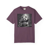 Panda Pickleball Bamboo Forest T-Shirt | Monochrome Kawaii Sports Decor