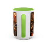 Rockstar Capybara with Guitar Mug | Color Accent Coffee Cup 11oz 15oz