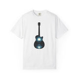 Moonlit Acoustic Guitar T-Shirt | Night Sky Guitar Silhouette