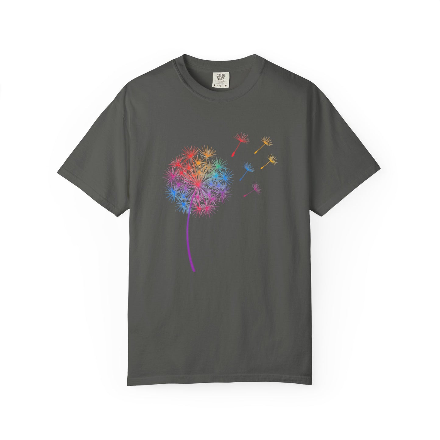 Rainbow Dandelion Tee | T-Shirt, Colorful Seed Puff Design