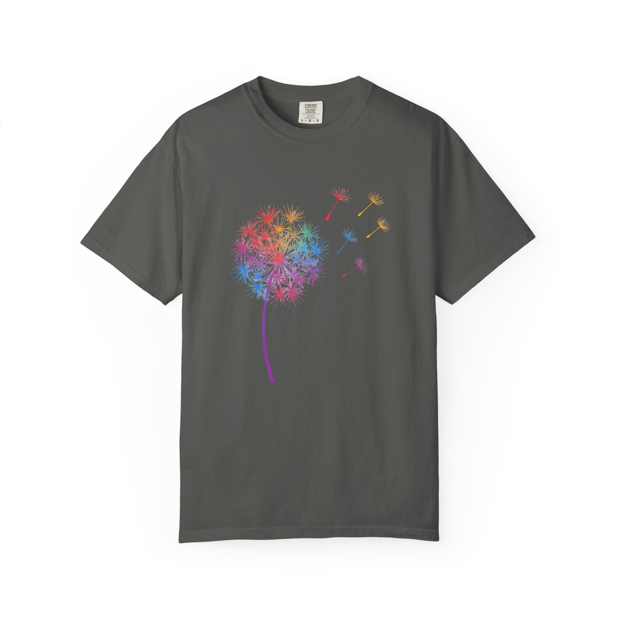 Rainbow Dandelion Tee | T-Shirt, Colorful Seed Puff Design