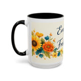 Every Day Is A Fresh Start mug | Floral sunflower coffee mug