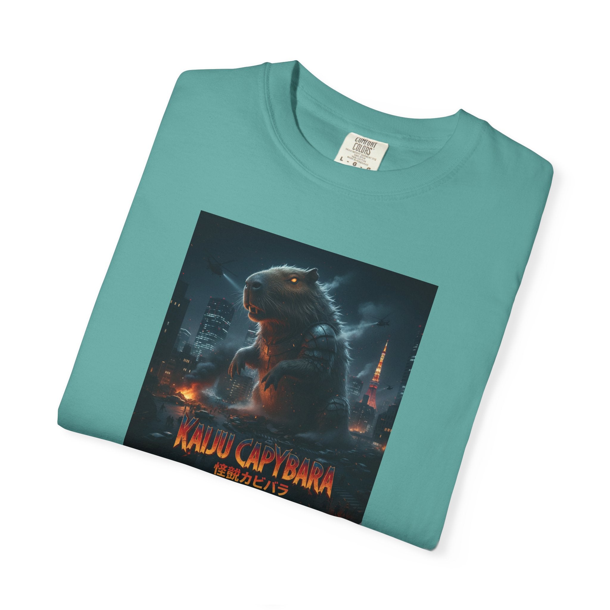 Kaiju Capybara T-shirt | Giant Monster Rodent Graphic Tee