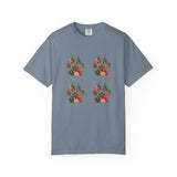 Floral Puppy Paws T-shirt | Dog Lover Tee