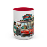 1950s Diner Scene Mug | Retro Car Hop Coffee Cup