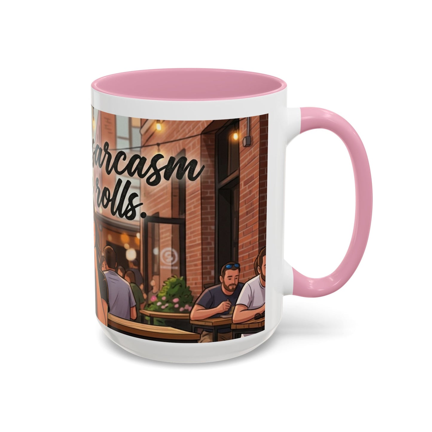 Sarcastic Girl Illustration Mug | 11oz or 15oz Colorful Ceramic