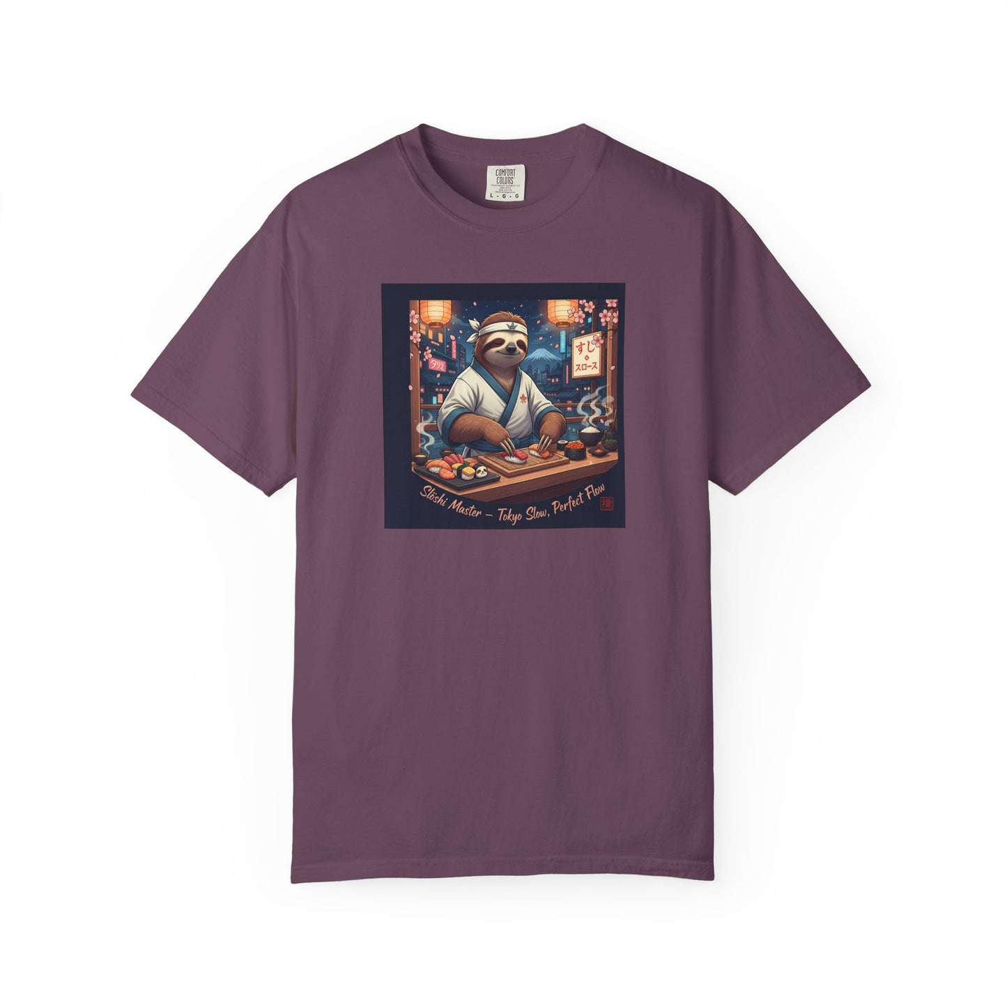 Sloth Sushi Chef T-shirt | Cute Sloth Chef Illustration, Sushi Bar Artwork