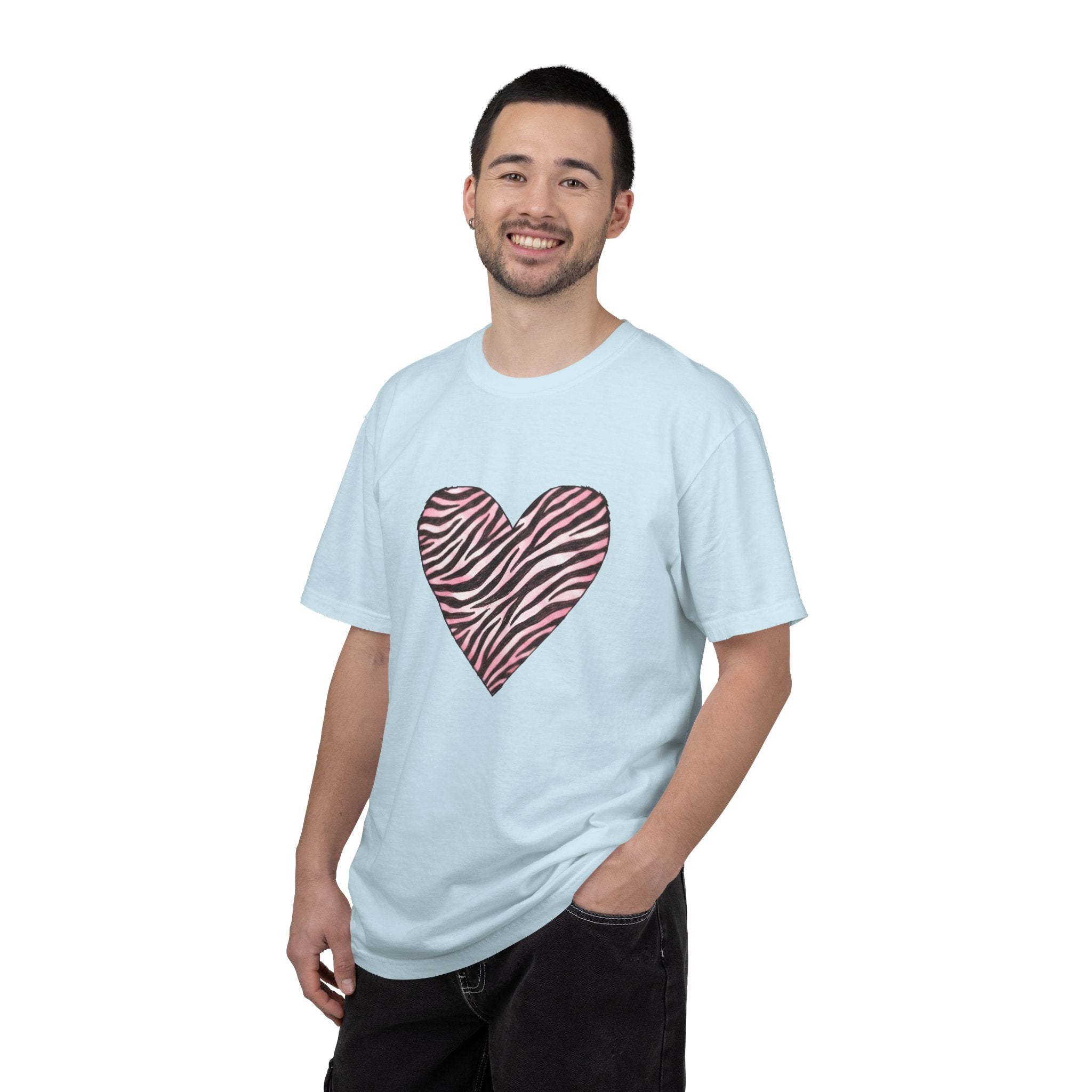 Pink Heart Zebra T-shirt | Romantic Zebra Heart Design