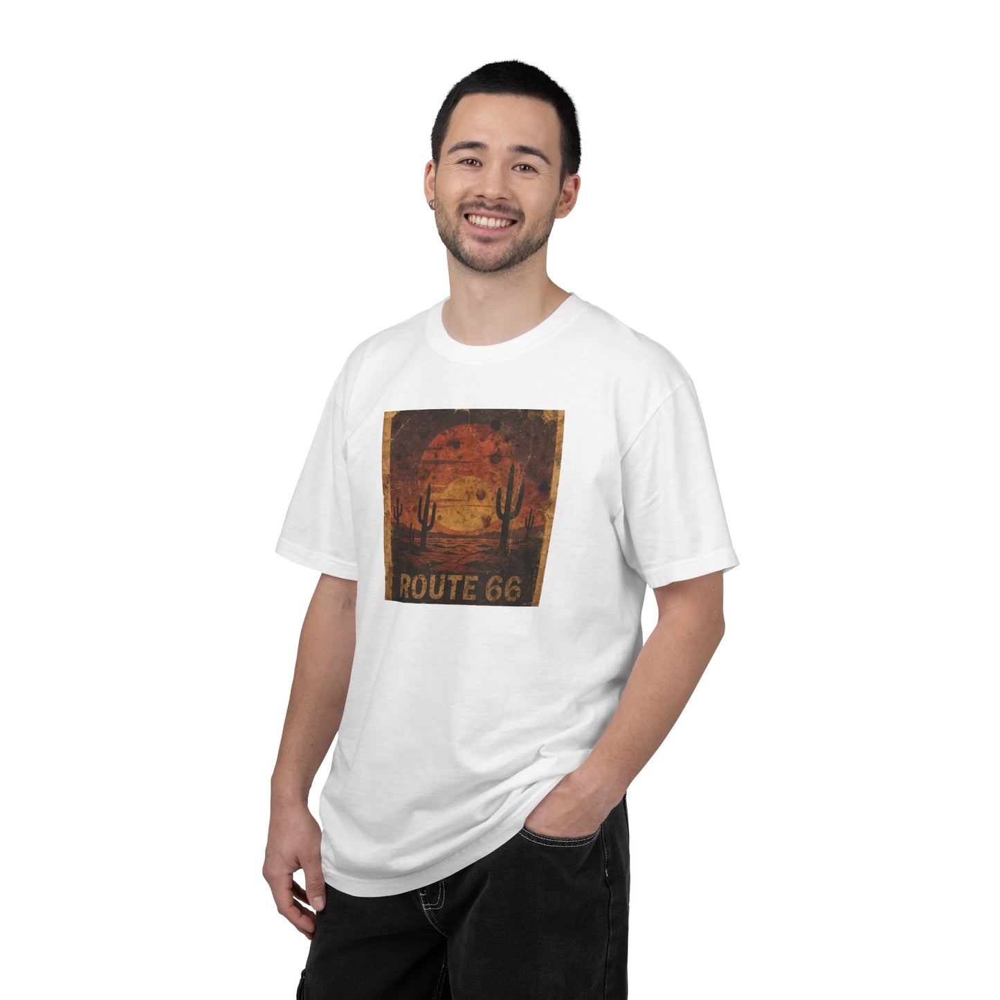 Route 66 Desert Sunset T-shirt | Vintage Road Trip Tee