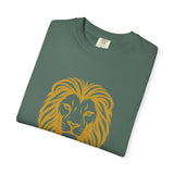Golden Lion Head T-shirt | Minimal Animal Graphic Tee