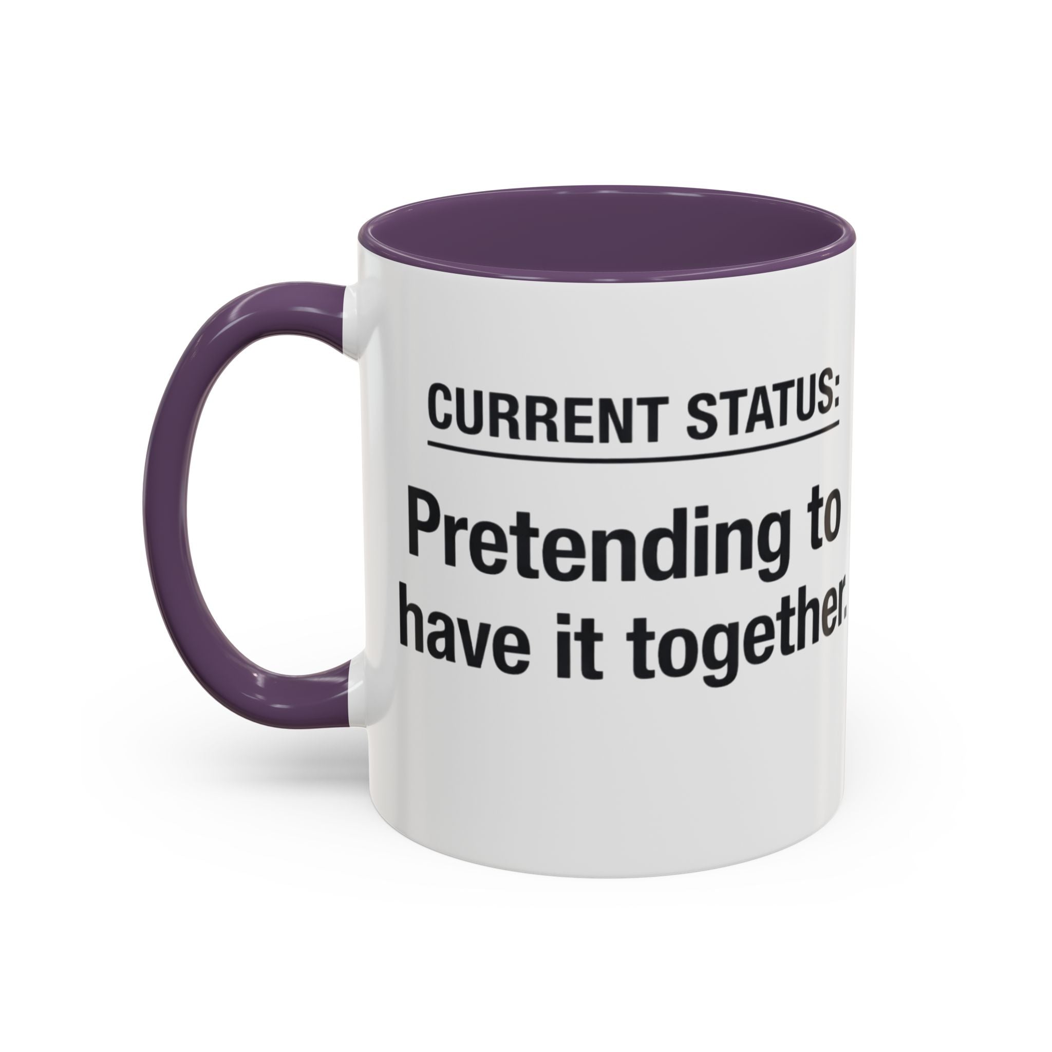 Current Status: Pretending to Have It Together mug | Accent Coffee Mug