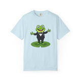 Funny Tuxedo Frog T-shirt | Frog on Lily Pad Amphibian Design