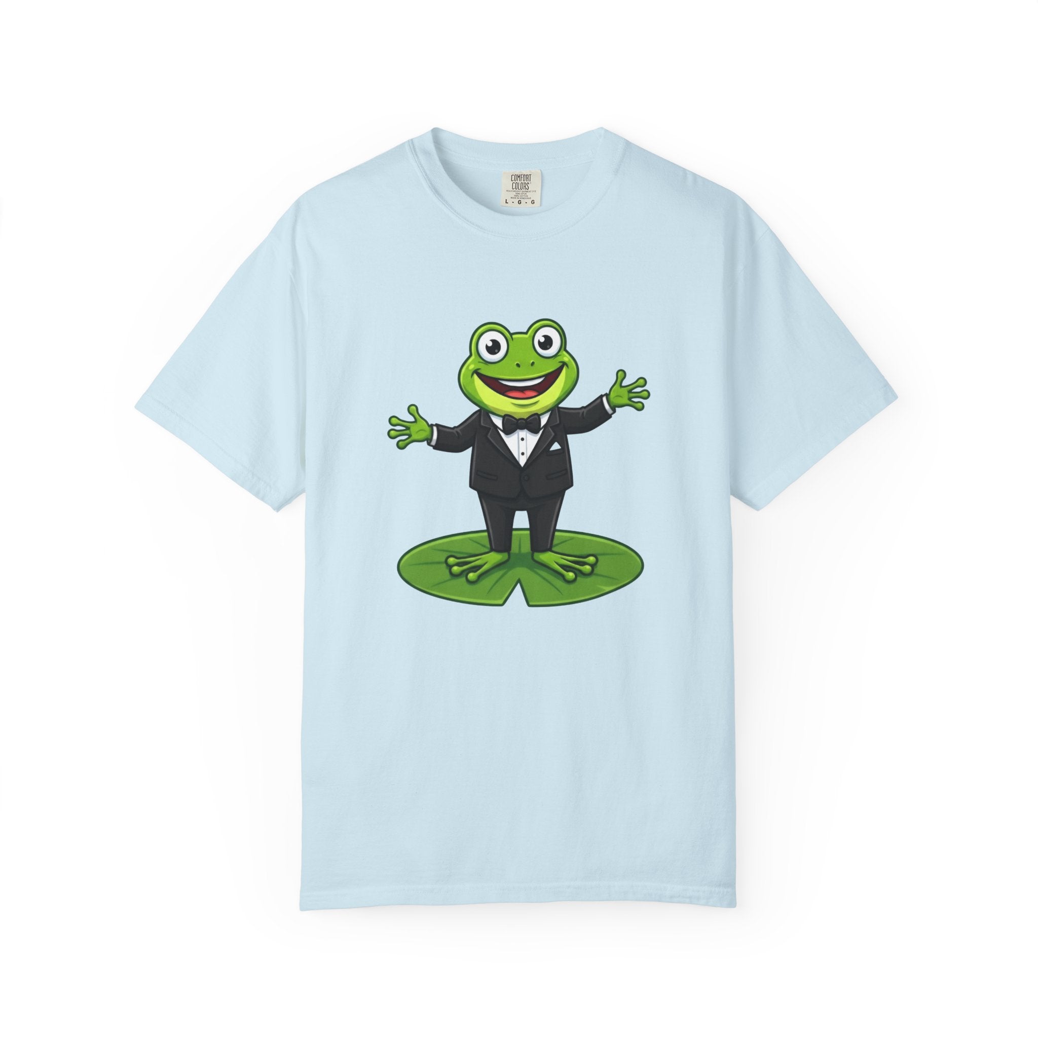 Funny Tuxedo Frog T-shirt | Frog on Lily Pad Amphibian Design