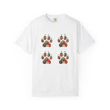 Floral Puppy Paws T-shirt | Dog Lover Tee