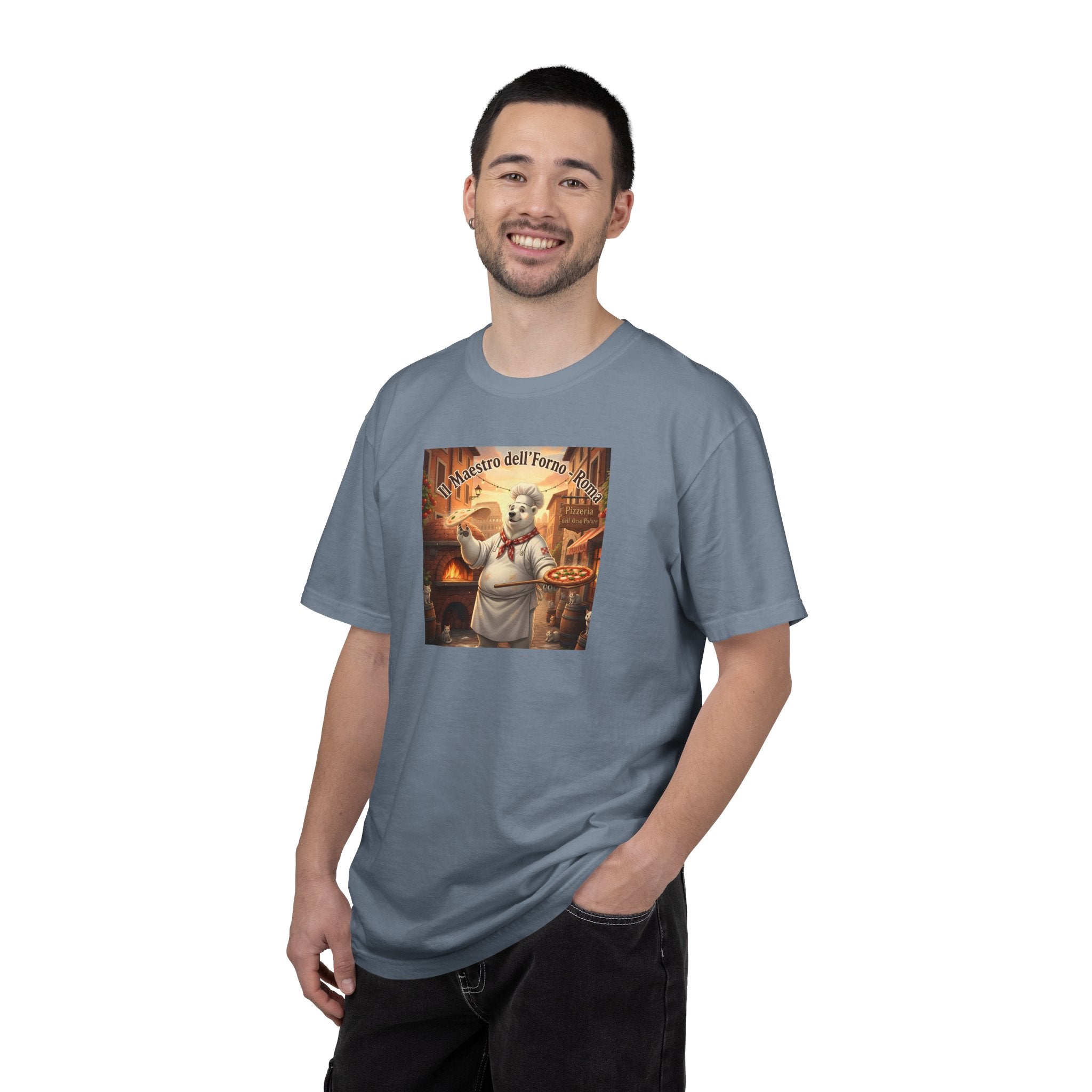 Polar Bear Italian Bakery Chef Pizza Maestro T-shirt | Vintage Pizzeria Illustration