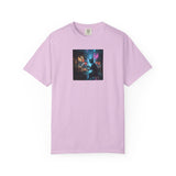 Cyberpunk Cat Sushi T-shirt | Neon Japan Noir