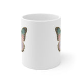 Pastel Butterfly Mug | Vintage Botanical | Pink Teal Ceramic