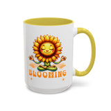 Blooming Sunflower Mug | Yoga Meditating Sunflower Ceramic Mug