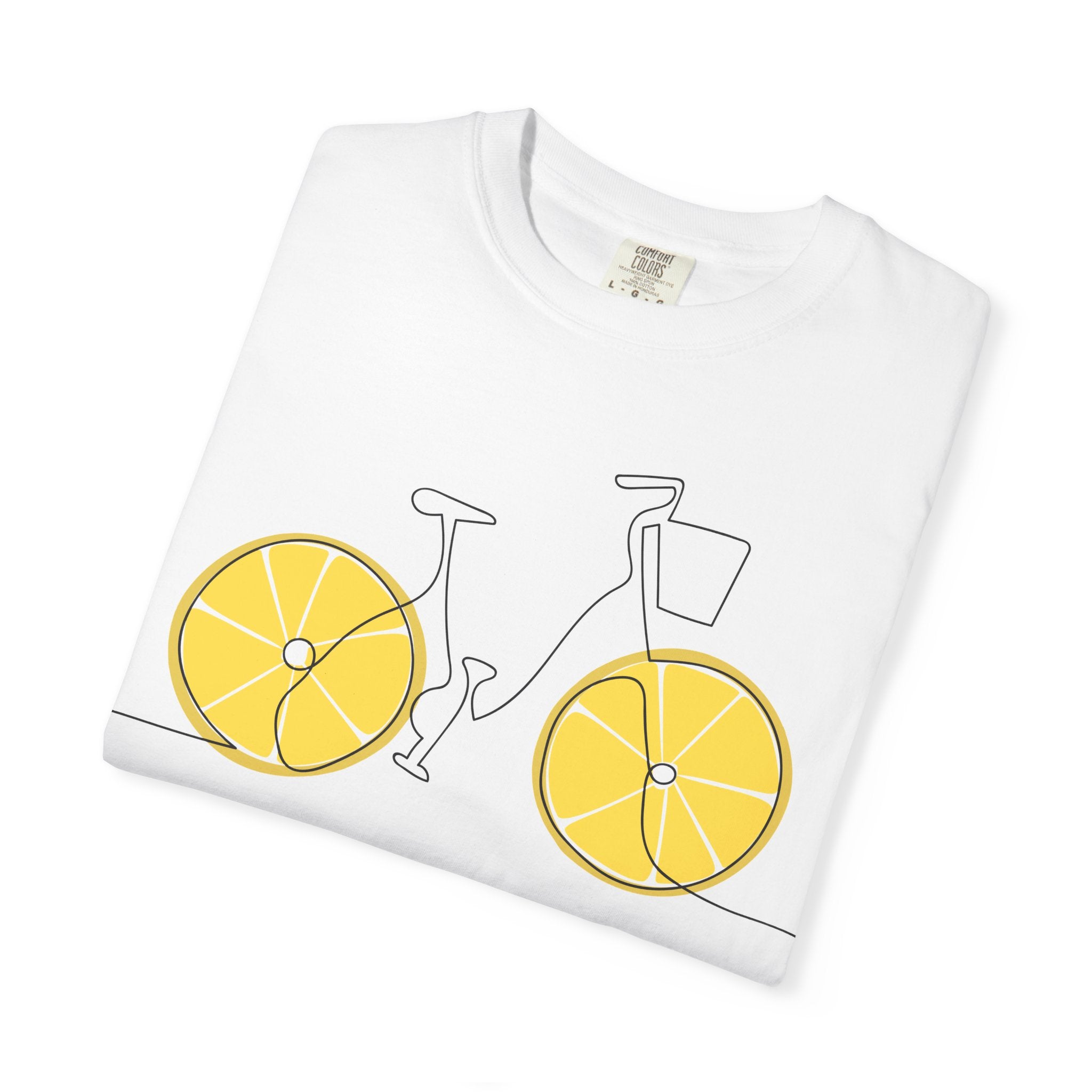Lemon Wheel Bicycle T-shirt | Citrus Bike Graphic Tee