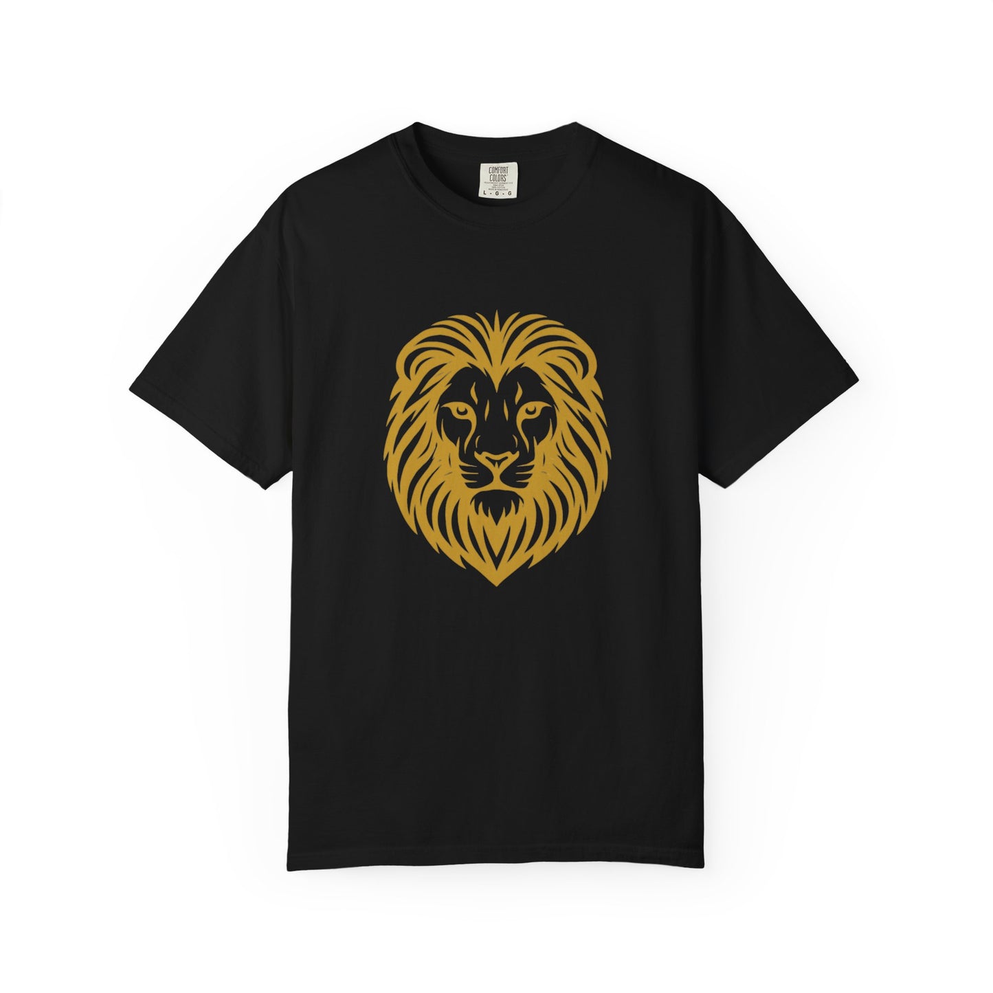 Golden Lion Head T-shirt | Minimal Animal Graphic Tee