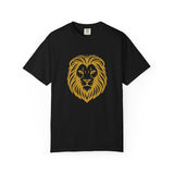 Golden Lion Head T-shirt | Minimal Animal Graphic Tee
