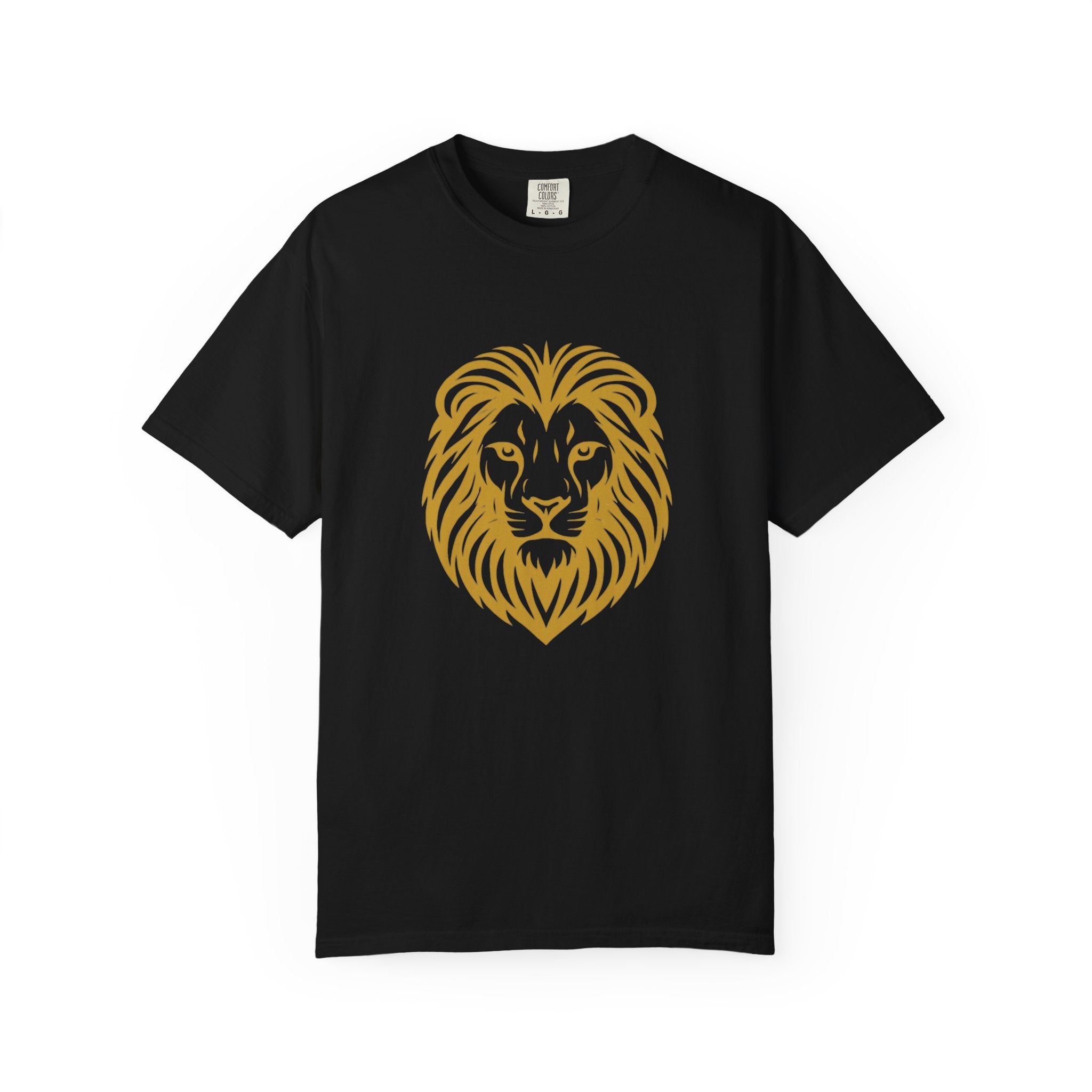 Golden Lion Head T-shirt | Minimal Animal Graphic Tee