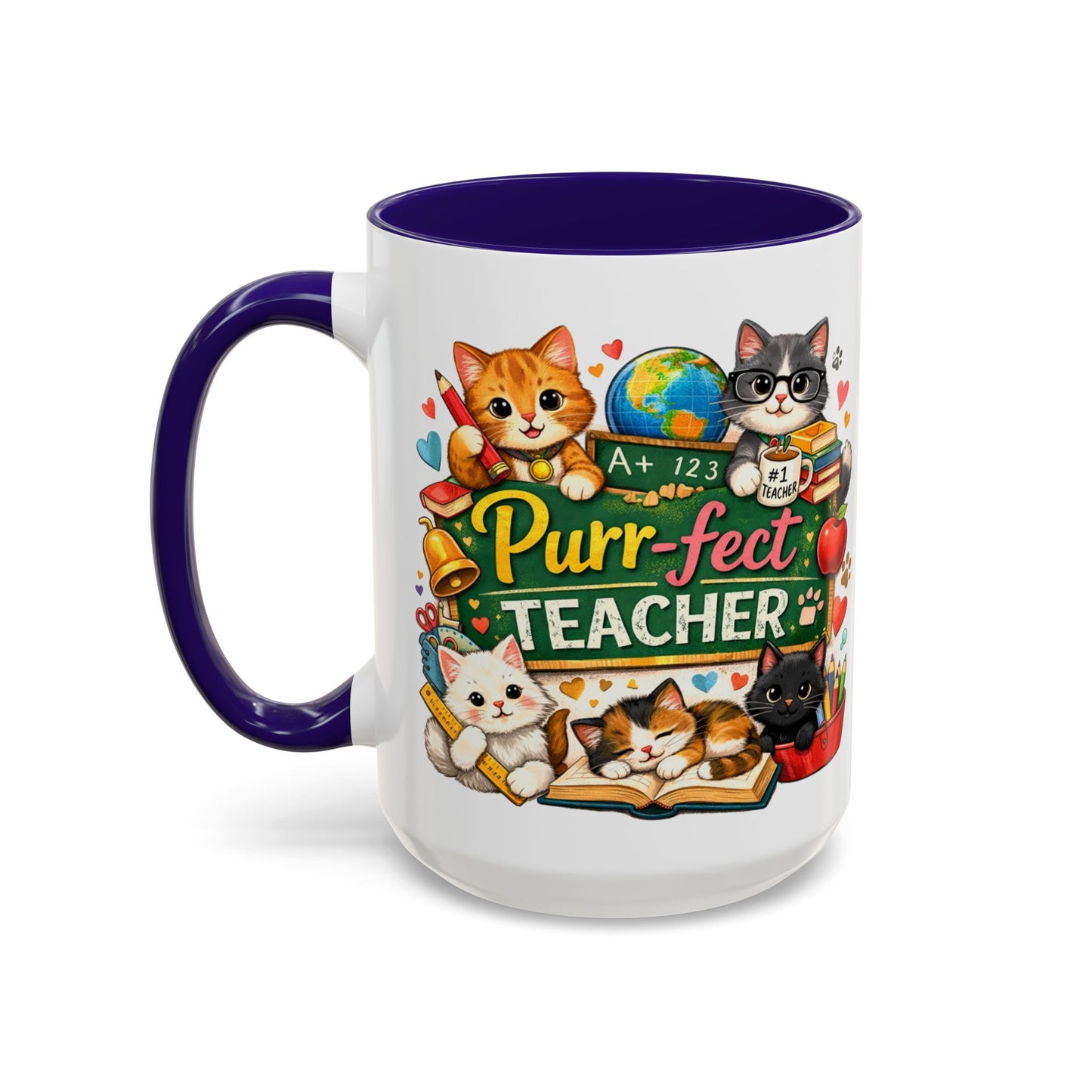 Purr-fect Teacher Mug | Cat Classroom Design, 11oz or 15oz