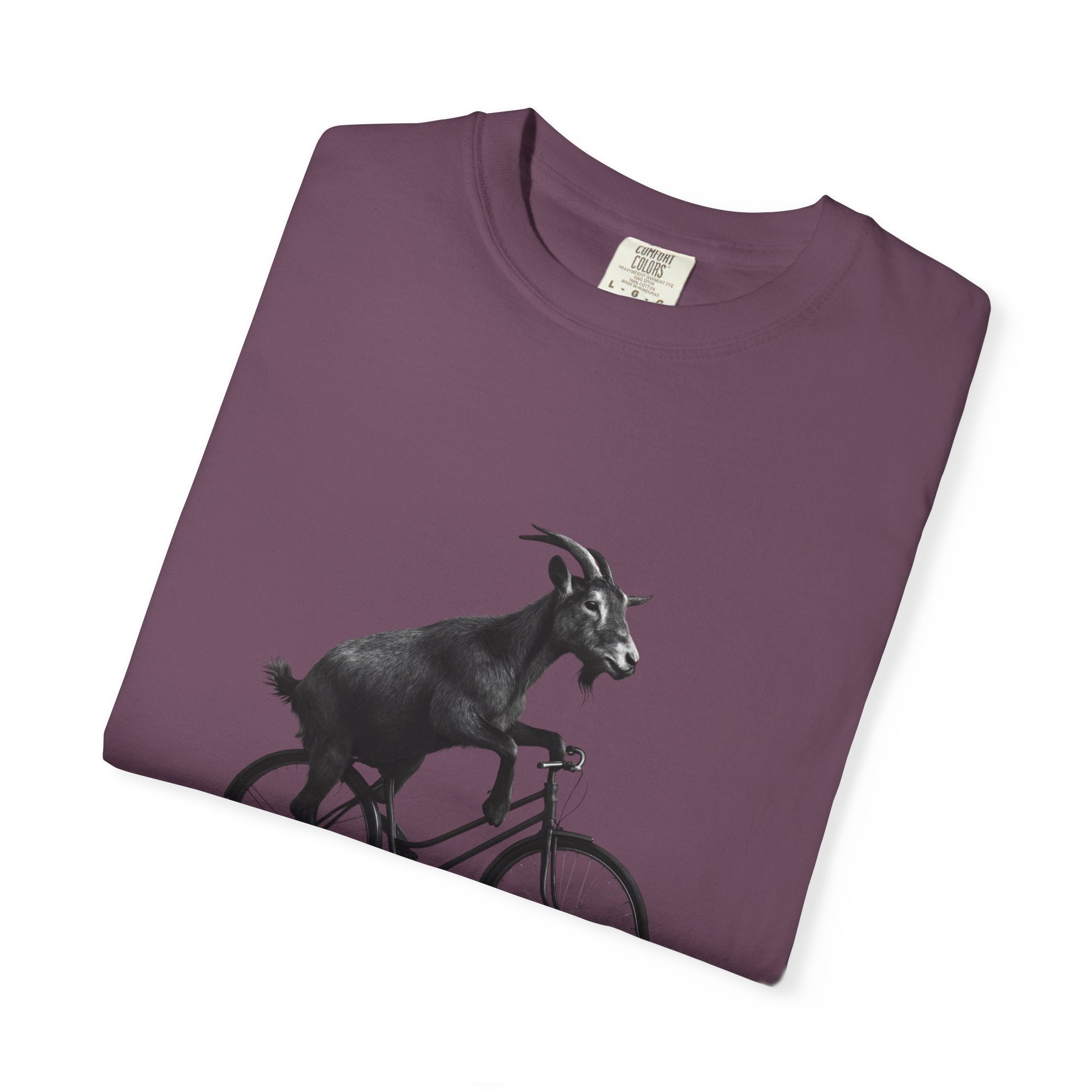 Goat Riding Bicycle T-shirt | Funny Animal Bike Tee