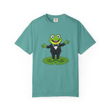 Funny Tuxedo Frog T-shirt | Frog on Lily Pad Amphibian Design