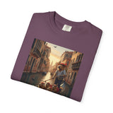 Capybara Venice Gondola Sunset T-shirt | Scenic Canal Travel Art