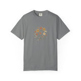 Autumn Wildflower Bouquet T-Shirt | Floral Circle Illustration
