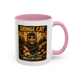 Grunge Cat Smells Like Catnip Mug | Ceramic Coffee Cup