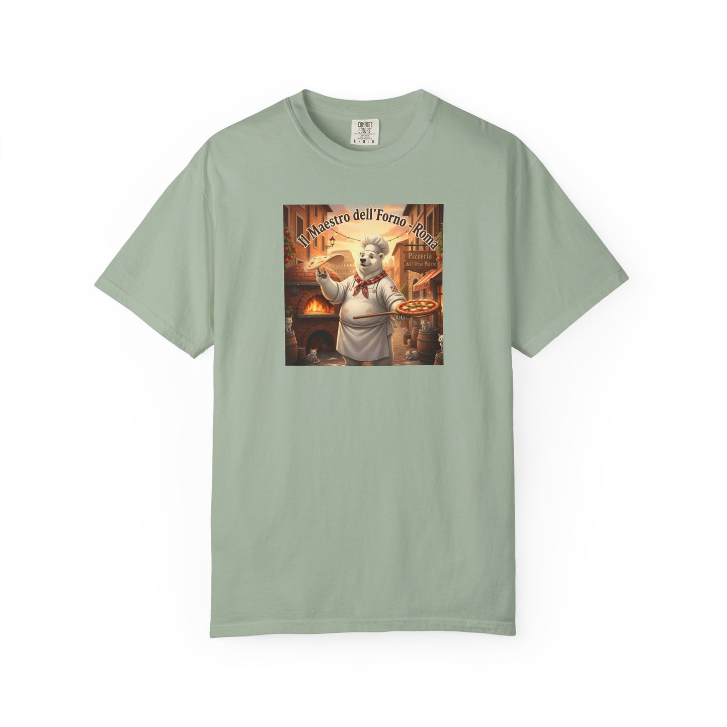 Polar Bear Italian Bakery Chef Pizza Maestro T-shirt | Vintage Pizzeria Illustration