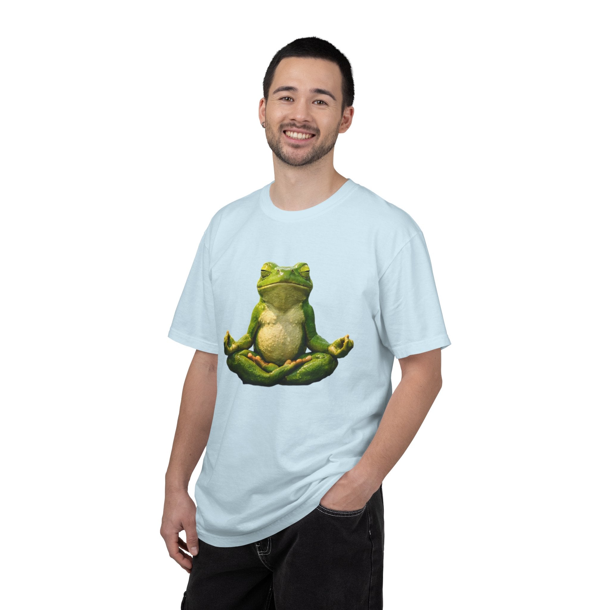 Meditating Frog T-shirt | Zen Yoga Frog Illustration, Relaxation Tee