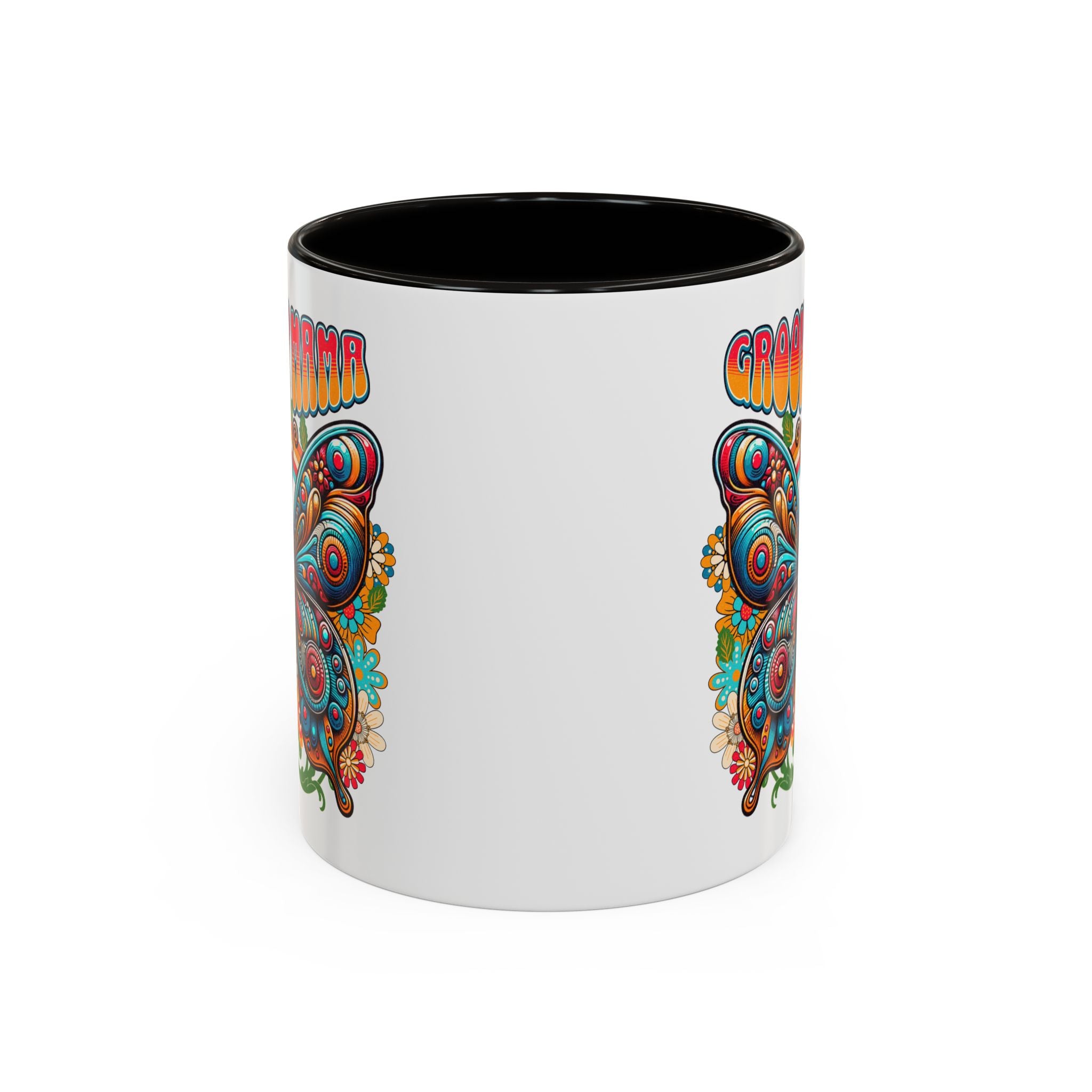 Groovy Mama Butterfly Mug | Retro Psychedelic Floral Design