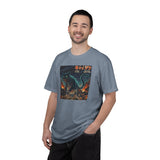Giant Neon Cat Rampage T-Shirt | Retro City Kaiju Artwork