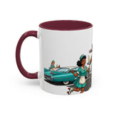 1950s Diner Scene Mug | Retro Car Hop Coffee Cup