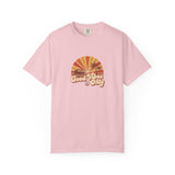 Good Vibes Only T-shirt | Retro Sunset Palm Peace Sign