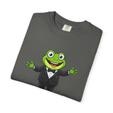 Funny Tuxedo Frog T-shirt | Frog on Lily Pad Amphibian Design