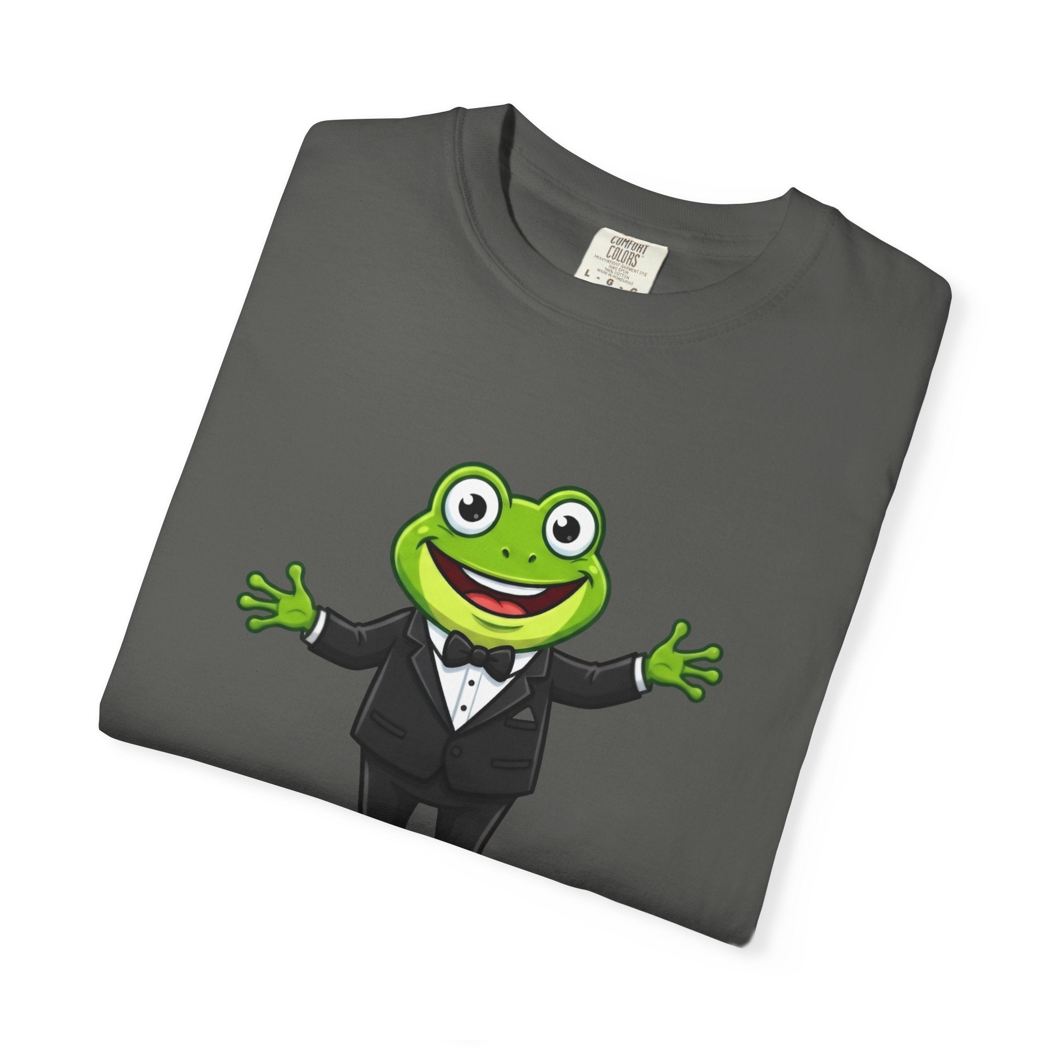 Funny Tuxedo Frog T-shirt | Frog on Lily Pad Amphibian Design